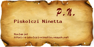 Piskolczi Ninetta névjegykártya
